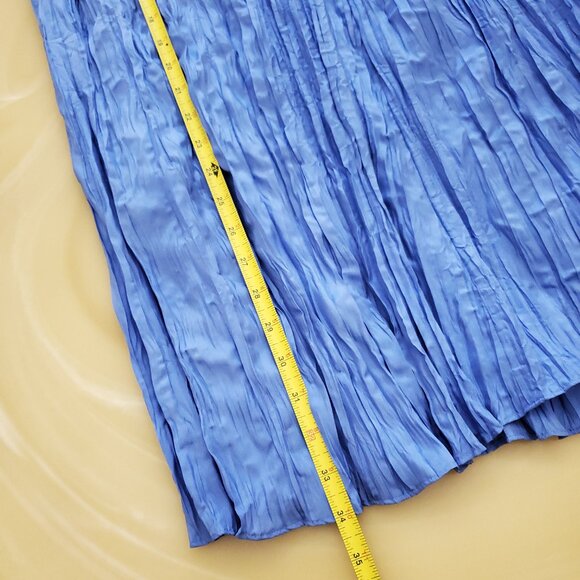 Eileen Fisher Crushed Silk Ultramarine Flared Skirt NWT - Picture 16 of 16